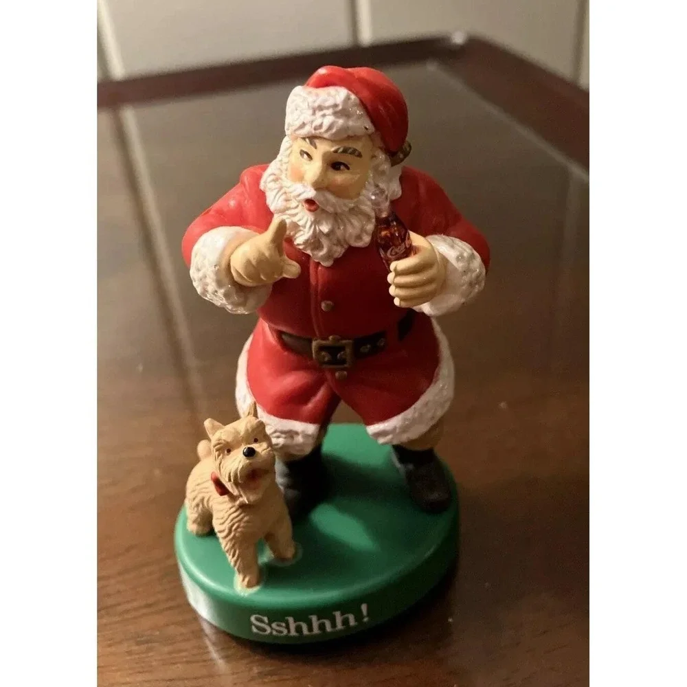 Vintage Coca Cola Santa Christmas Ornament 3.5